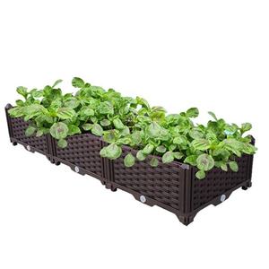 <span class=keywords><strong>Jardinière</strong></span> avec trous de drainage, bacs surélevés en <span class=keywords><strong>plastique</strong></span> pour légumes, fleurs, jardins, extérieur, pour patio, terrasse, balcon - Product Image 1