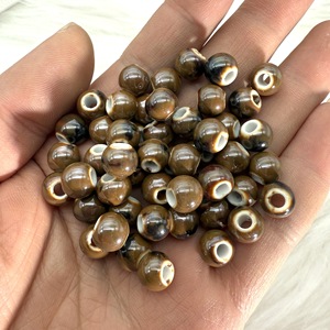Cuentas redondas de cerámica Jingdezhen de gran tamaño, color caramelo, para hacer pulseras, accesorios de joyería hechos a mano. - Product Image 4
