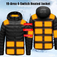 Xsunwing EN STOCK Veste chauffante électrique imperméable personnalisée 5V USB, veste d'hiver rembourrée en duvet pour homme