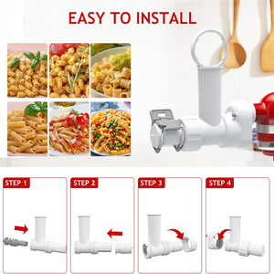 อุปกรณ์ทำพาสต้าแบบกด 6 in 1 สำหรับเครื่องผสม<span class=keywords><strong>อาหาร</strong></span> KitchenAid รุ่น Gourmet Pasta Maker พร้อมแผ่นทำพาสต้า 6 แบบ อุปกรณ์เสริมสำหรับ<span class=keywords><strong>ทำ</strong></span>เส้นก๋วยเตี๋ยวสด<span class=keywords><strong>ทำ</strong></span>เองที่บ้าน - Product Image 3