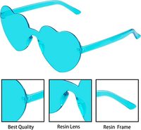 Lunettes sans monture de haute qualité en gros, monture en forme de cœur, transparentes, couleur bonbon, tendance, pour cadeaux de fête