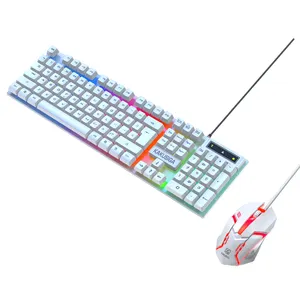 KAKUSIGA Ksc-734 série GuangYing ensemble clavier et souris colorés à la mode éclairage coloré bouton de Suspension à commande libre