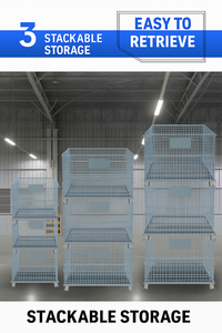 Conteneur métallique robuste personnalisable, grande <span class=keywords><strong>cage</strong></span> pliable pour chariot à roulettes pour le stockage, conçu par des professionnels - Product Image 4