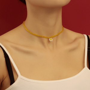 เครื่องประดับข้ามพรมแดนยุโรปและอเมริกาลูกปัดถักลายดอกไม้ลูกปัดถักลายเรขาคณิตโปร่งใสเรียบง่าย - Product Image 3