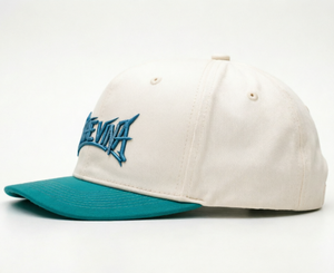 Casquette de golf 5 panneaux bicolore en sergé de coton avec logo personnalisé – Bleu - Product Image 5