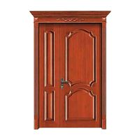 Vente directe d'usine, portes d'entrée principales en bois massif, design moderne à double porte, isolation acoustique, résistantes à l'humidité