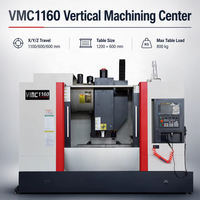 Centre d'usinage vertical CNC VMC1160 à 5 axes, haute précision, système de commande GSK, robuste, avec Linearway Taïwan, broche simple