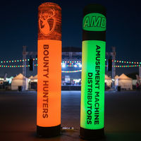 Colonne lumineuse gonflable publicitaire LED RGB à changement de couleur personnalisé pour événements en extérieur