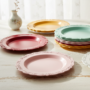 Juego de Platos Desechables para Restaurante, Libres de BPA, Ecológicos, de 5-10 Pulgadas, Color Personalizado, Venta al por Mayor para Fiestas - Product Image 3