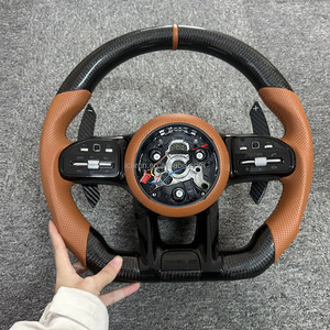 Volante de Fibra de Carbono para <span class=keywords><strong>Mercedes</strong></span> W204 W205 W206 C63 G63 S63 C217 W167 W177 LED Racing con Calefacción 2019 - Product Image 4