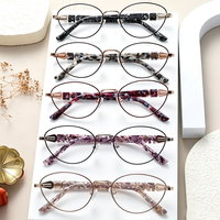 Monture de lunettes œil-de-chat tendance pour femme MQ5577A, monture optique légère en métal, branches en acétate, logo personnalisé, vente en gros