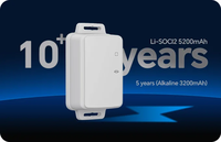 Ibeacon de navegación de seguimiento de ubicación interior de larga duración para Bluetooth 5,1 Asset Tag 5 años de vida útil Grey Beacon