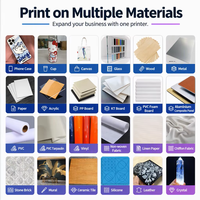Imprimante UV intégrée avec fonction IA, téléchargement de codes QR depuis téléphone portable pour coques de téléphone, badges, acrylique, métal, cartes de visite