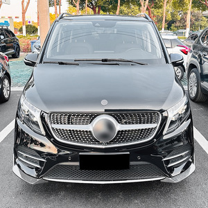Mercedes-Benz V-Class W447 V260 AMG Line Front Corner Deflector Piano Black Carbon Fiber Texture Adhesive Weather Shield - Product Image 2