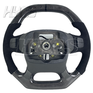 Volante Deportivo Personalizado de Fibra de Carbono y Gamuza para Silverado Tahoe Suburban Modelo 2014-2018 - Product Image 3