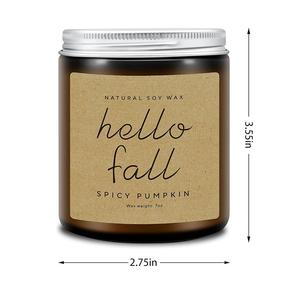 Lilin Aroma Labu Rempah-rempah dari Lilin Kedelai Alami Premium dengan Kotak Hadiah untuk Dekorasi Rumah Musim Gugur - Product Image 6