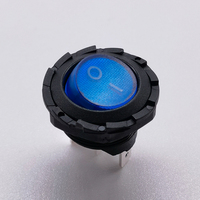 Vente en gros d'inventaire SPST Interrupteur à bascule rond bleu 24V