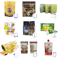 Sacs d'emballage alimentaire en gros avec fermeture éclair et poignée, pochettes transparentes à fond plat pour poudre, snacks, biscuits, noix, céréales, épices