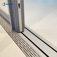 Puerta Corredera de Aluminio de Alta Resistencia con Marco Ultra Delgado JINGCHEN, Aislamiento Térmico, Doble Acristalamiento Low-E, Insonorizada, para Apartamentos, Villas y Hoteles