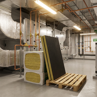 Panneau de laine de verre pour conduits CVC en Amérique du Sud, avec revêtement en tissu noir en fibre de verre, isolant thermique et acoustique pour la climatisation
