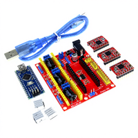 Papan Ekspansi Kit Pengukir CNC Shield V4 Printer 3D, Papan Ekspansi Driver A4988
