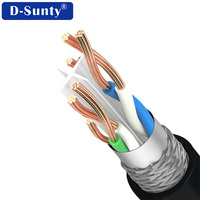 Cable de Red CAT6 SFTP a Precio de Fábrica, Cable de Conexión SFTP de 26AWG con Conector RJ45, Cable de Comunicación Ethernet de Cobre Puro para Internet