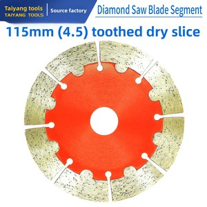 Lame de scie circulaire diamantée de 4,5 pouces (115 mm) avec revêtement CrN, tranchante et durable, pour découpe à sec, modèle TWH115, pour granit et béton, vente en gros - Product Image 5