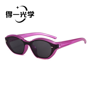 De Yi <b>Optics</b> Cat-Eye Sunglasses Black Pc Frame Uv400 Unisex For Outings Cycling <b>Driving</b> Stage Parties - Product Image 4