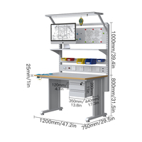 Banc de Table de travail esd d'établi de technicien de meubles de laboratoire électrique résistant pour la réparation de téléphone