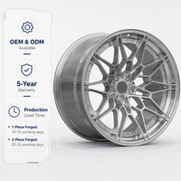 Jantes forgées en deux parties RY6061-T6 18 19 20 21 22 pouces 5x112 5x120, surface brossée, adaptées aux BMW M2 M3 M4