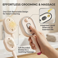Nouvelle brosse massante électrique 3-en-1 OEM de qualité supérieure pour le cuir chevelu et l'application d'huile capillaire, avec fonction pulvérisation vapeur et peigne massant