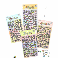 Set Lembar Stiker Jurnal Kertas Estetis Kustom untuk Kerajinan DIY