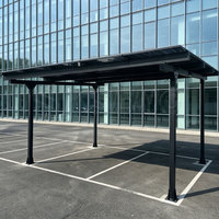 Stock UE, Meilleures Ventes : Système de montage de carport solaire étanche pour 2 voitures, avec structure en aluminium et support pour abri de stationnement solaire