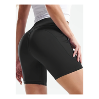 Ensemble de leggings de sport pour femmes grandes tailles, shorts de yoga avec poches pour téléphone, adaptés au yoga