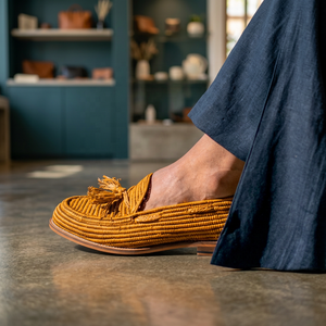 Mocassins marocains en raphia faits main de qualité supérieure - Product Image 5