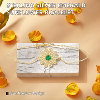 Bracelet tendance en argent sterling 925 style tournesol pour couples, idéal pour les mariages et les cadeaux