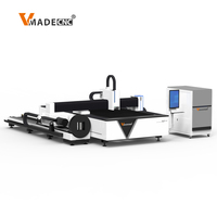 Machine de découpe laser à fibre pour tôles et tubes métalliques 3015, 1500W 2000W 3000W 6000W, découpeuse laser CNC automatique avec mandrin rotatif