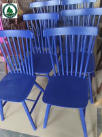 Chaise de salle à manger Windsor de style américain en bois et caoutchouc massif, vente d'usine de la ville de Heze, moins cher, différentes couleurs au choix