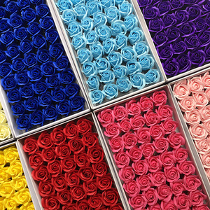 ช่อกุหลาบสบู่สามชั้นสำหรับวันวาเลนไทน์50ดอก/กล่อง - Product Image 1