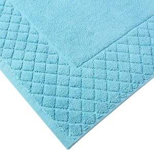 Wholesale 32s/1 100% Cotton Waffle Weave <strong>Bath</strong> <strong>Mat</strong> 350g/400g Anti-Slip Absorbent Pineapple Grid Bathroom Floor <strong>Mat</strong> <strong>Navy</strong> Color - Product Image 6