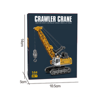 Mini-grue télécommandée en alliage 1:64, véhicule de construction 2,4 GHz avec recharge Type-C, voiture de loisir de bureau rechargeable