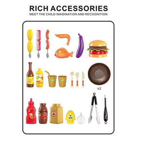 Jouets de cuisine pour enfants virales, <span class=keywords><strong>petit</strong></span> <span class=keywords><strong>chef</strong></span>, barbecue interactif, jeu de simulation avec fonction de fumée réaliste pour <span class=keywords><strong>le</strong></span> jeu de rô<span class=keywords><strong>le</strong></span> en cuisine - Product Image 3