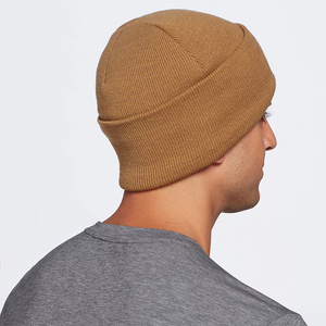 <span class=keywords><strong>Bonnet</strong></span> en laine mérinos pour hommes ZM-963 léger et chaud pour l'hiver avec étiquette tissée logo trois couleurs - Product Image 2