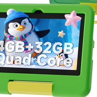 Tablet Anak 7 Inci dengan Layar Kapasitif Wi-Fi Baru-Android 12.0 SC7731E Quad Core 1.6GHz 2GB RAM + 32GB Penyimpanan untuk Penggunaan Edukasi