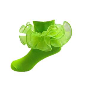 Neue Mädchen Spitze kurze Socken Puff Mesh Ballett Latin Dancing Princess Socken - Product Image 2