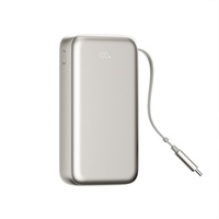 Power Bank Kapasitas Tinggi 10000mAh 20000mAh 30000mAh 22.5W Pengisian Cepat dengan Kabel Retractable, Laris Terjual