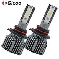 Ampoules de phares LED GICOO P5 vert/jaune 12V neuves avec puce LED CSP 8000 lumens pour voiture H1 H3 H4 H7 H11 H16 9005 9006 6000K