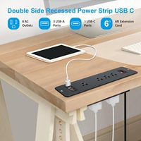 Multiprise US EU UK avec 4 prises secteur Prise multiple de bureau pour meubles Prise allemande 8 prises 125V Tension nominale