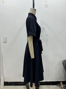 TAOP&ZA 2026 Primavera Abito <span class=keywords><strong>Midi</strong></span> da Donna alla Moda a Maniche Corte con Colletto a Risvolto, Cintura e Decorazione con Bottoni 1322833 - Product Image 5