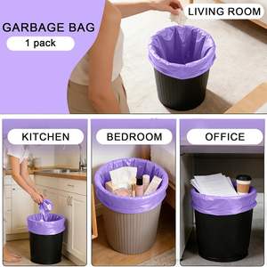 Sacs poubelles noirs jetables non parfumés en LDPE Huamaohengchun, 22 pièces, pour salle de bain, cuisine, chambre et salon - Product Image 6